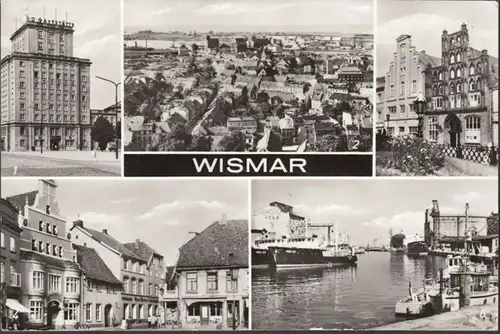 Wismar, HO-Rastaurant, Vieux Suédois, Pharmacie du Lion, Port, couru 1986