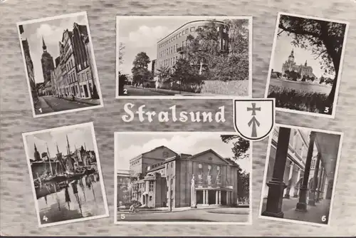 Stralsund, Rathaus, Badenstraße, Krankenhaus, Kirche, ungelaufen