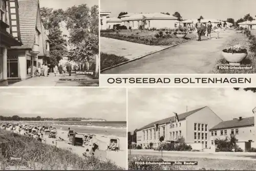 Boltenhagen, Erholungsheim Fritz Reuter, Strand, Mittelweg, ungelaufen