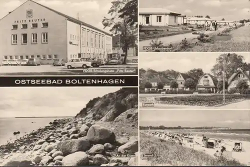 Boltenhagen, Erholungsheim Fritz Reuter, Strand, Kurpark, gelaufen 1974