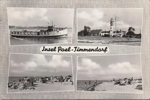 Insel Poel, Strand, Schiff, Leuchtturm, gelaufen 1967