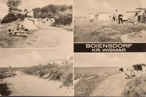 Boiensdorf, vues sur la plage, tentes de camping, courues