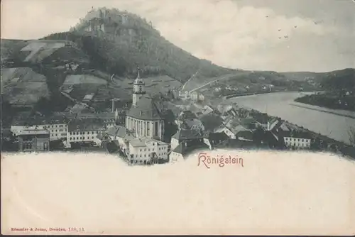 Königstein, Stadtansicht, ungelaufen