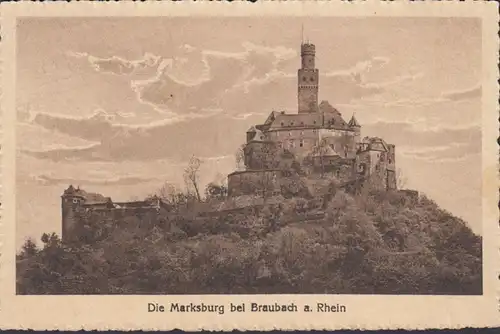 Braubach, Die Marksburg, gelaufen 1930