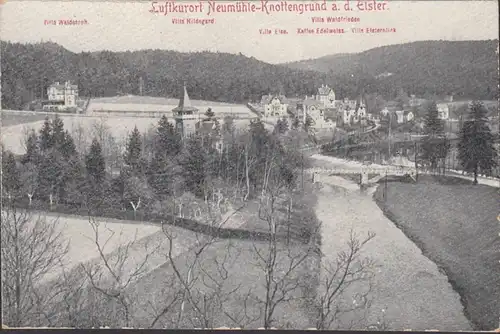 Neumühle- Knottengrund, Villas, Vue de la ville, incurvée