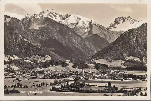 Oberstdorf, vue panoramique, couru en 1936