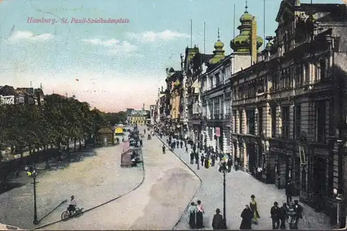 Hambourg, Playbudenplatz, Feldpost, couru 1914