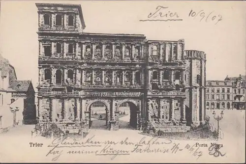 Trier, Porta Nigra, ungelaufen- datiert 1907