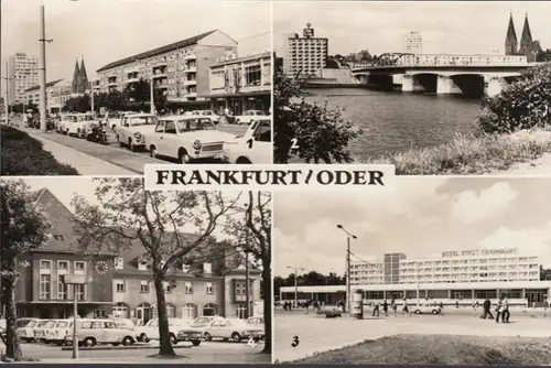 Frankfurt Oder, Karl Marx Straße, Hauptbahnhof, Hotel Stadt Frankfurt, ungelaufen