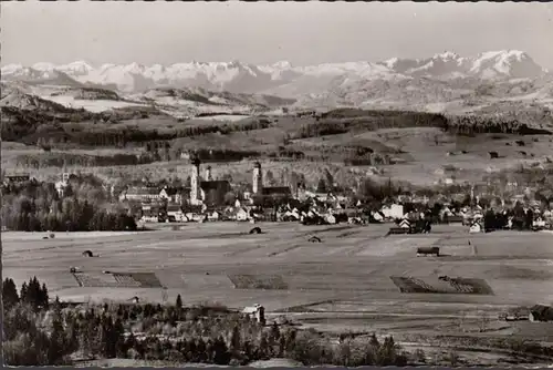Isny im Allgäu, Stadtansicht, gelaufen 1962