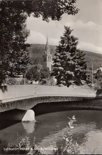 Cours à l'Enz, pont, église, courue en 1958