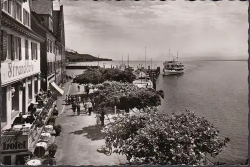 Meersburg, Am Strand, Strand Cafe, gelaufen 1955