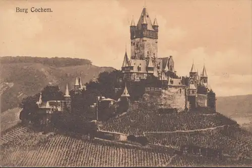 Cochem, château de Cohem, couru en 1910