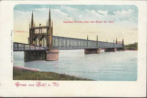 Kehl am Rhein, Eisenbahnbrücke, ungelaufen