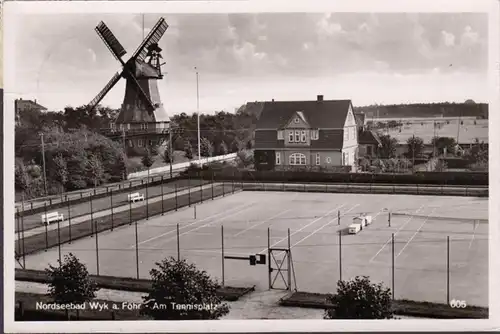 Wyk auf Föhr, Am Tennisplatz, gelaufen 1953