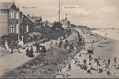 Wyk auf Föhr, Strandleben, gelaufen