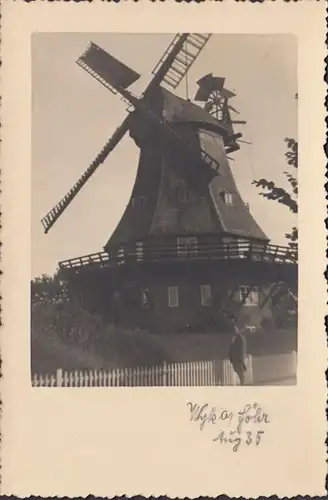 Wyk auf Föhr, Mühle, ungelaufen- datiert 1935