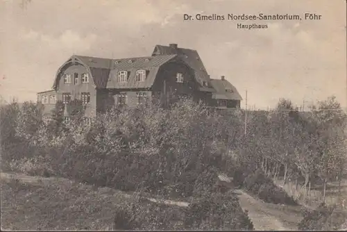 Wyk sur Föhr, le sanatorium du Dr Gmelin, maison principale, couru en 1917