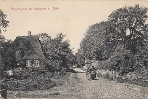 Föhr, Oevenum, Dorfstraße, gelaufen