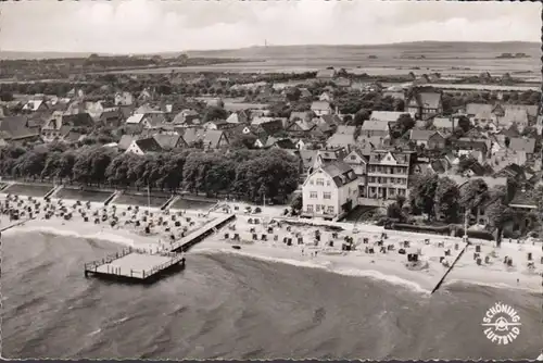 Wyk auf Föhr, Fliegeraufnahme, gelaufen 1955