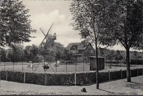 Wyk auf Föhr, Tennisplatz und Mühle, ungelaufen