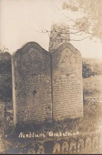 Föhr, Nieblum, Grabsteine, Foto AK, ungelaufen- datiert 1926