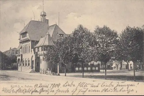 Burg auf Fehmarn, Rathaus, gelaufen 1909