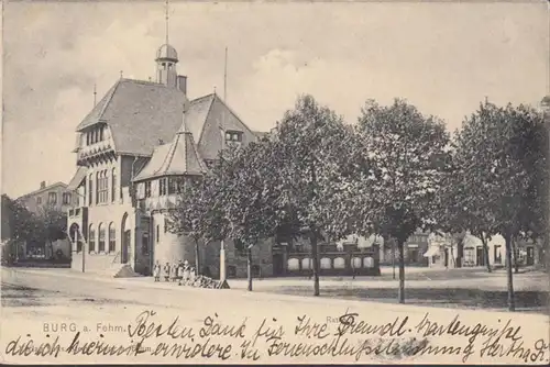 Château de Fehmarn, hôtel de ville, couru en 1908