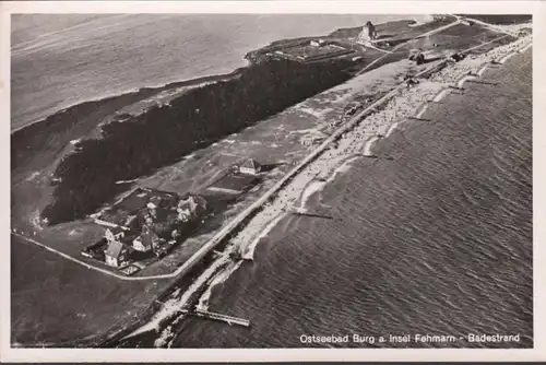 Burg auf Fehmarn, Badestrand, Fliegeraufnahme, ungelaufen