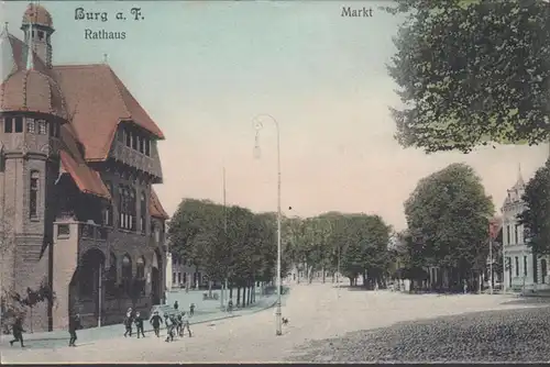 Burg auf Fehmarn, Rathaus und Markt, ungelaufen