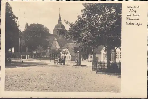 Burg auf Fehmarn, Breitestraße, Pferdewagen, gelaufen 1939