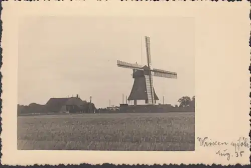 Föhr, Wrixum, Mühle, Stadtansicht, ungelaufen- datiert 1935