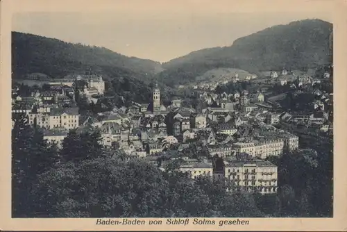 Baden-Baden vom Schloß Solms gesehen, ungelaufen