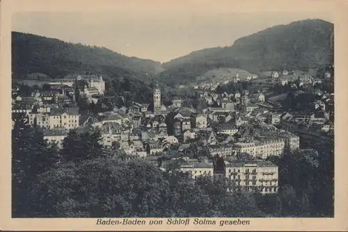 Baden-Baden vu du château de Solms, incurvé