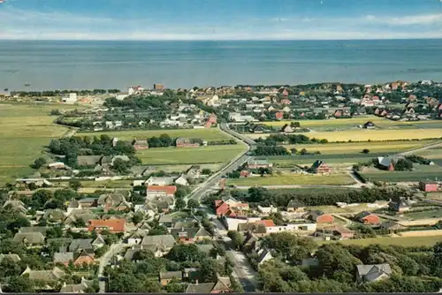 Wyk sur Föhr, vue de la ville, photo de l'avion, incurvée