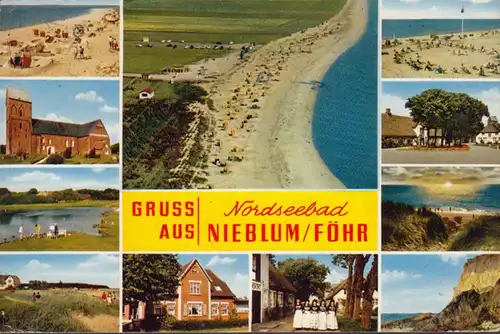 Föhr, Nieblum, Mehrbild, gelaufen 1972