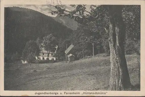 Arrivée à Zöblitz, Auberge de Jeunesse, Maison de vacances Hüttstadtmühle, incurvée