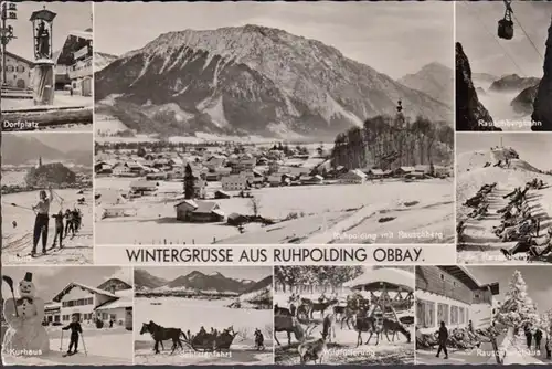 Wintergrüße aus Ruhpolding, Mehrbild, gelaufen 1959