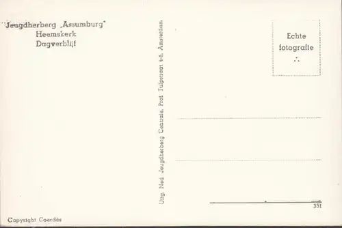 Heemskerk, Jeugdherberg Assumburg, Dagverblijf, Jugendherberge, ungelaufen