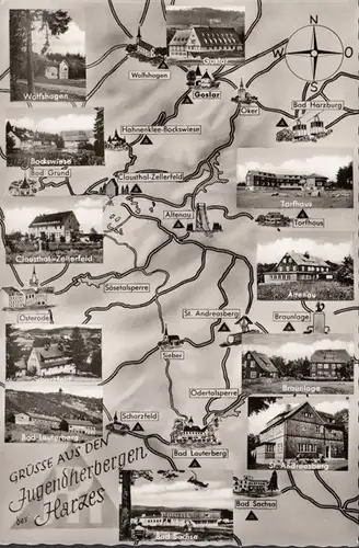 Jugendherbergen des Harzes, gelaufen 1961