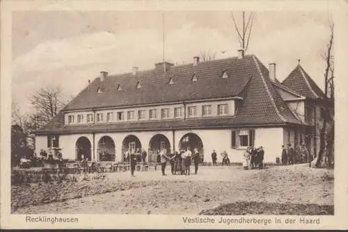 AK Recklinghausen, Vestische Jugendherberge, gelaufen 1927