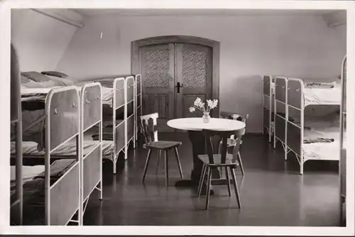 Nuremberg, auberge de jeunesse, chambre à coucher, couru 1953