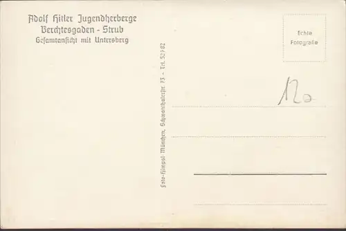 Berchtesgaden, Adolf Hitler Jugendherberge, ungelaufen