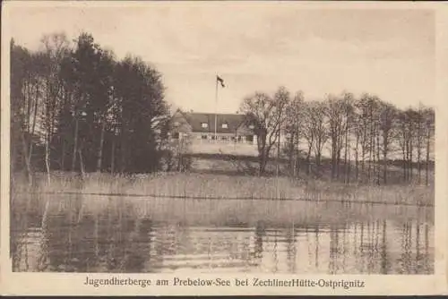 Zechlinerhütte, Jugendherberge am Prebelow See, gelaufen 1929