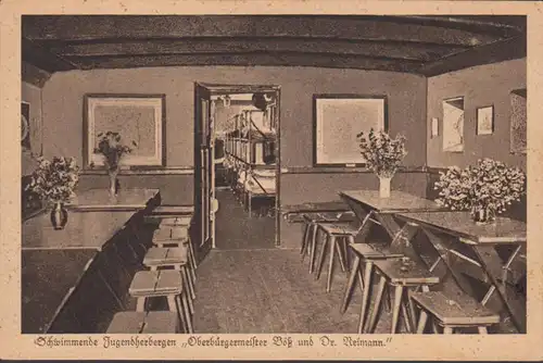 Auberge de jeunesse flottante Boess et Reimann, salle de jour, chambre à coucher, non-rouverte