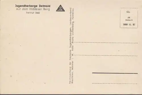 Detmold, Jugendherberge, ungelaufen