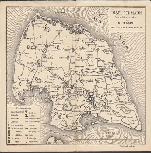 Fehmarn, Klappkarte, Filmgesellschaft Terra, ca. 1930, ungelaufen