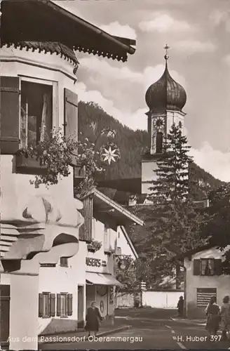 Oberammergau, Straßenansicht, gelaufen 1962
