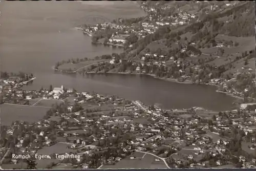 Rottach-Egern, Tegernsee, Fliegeraufnahme, gelaufen 1958