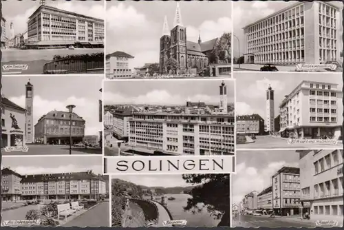 Solingen, Kirche, Dreieck, Markt, Entenpfuhl, Talsperre, Clemenskirche, gelaufen 1958